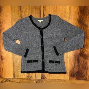 Anthropologie Mary Firenze Italian Made Wool Blend Black and White Sweater, Sml